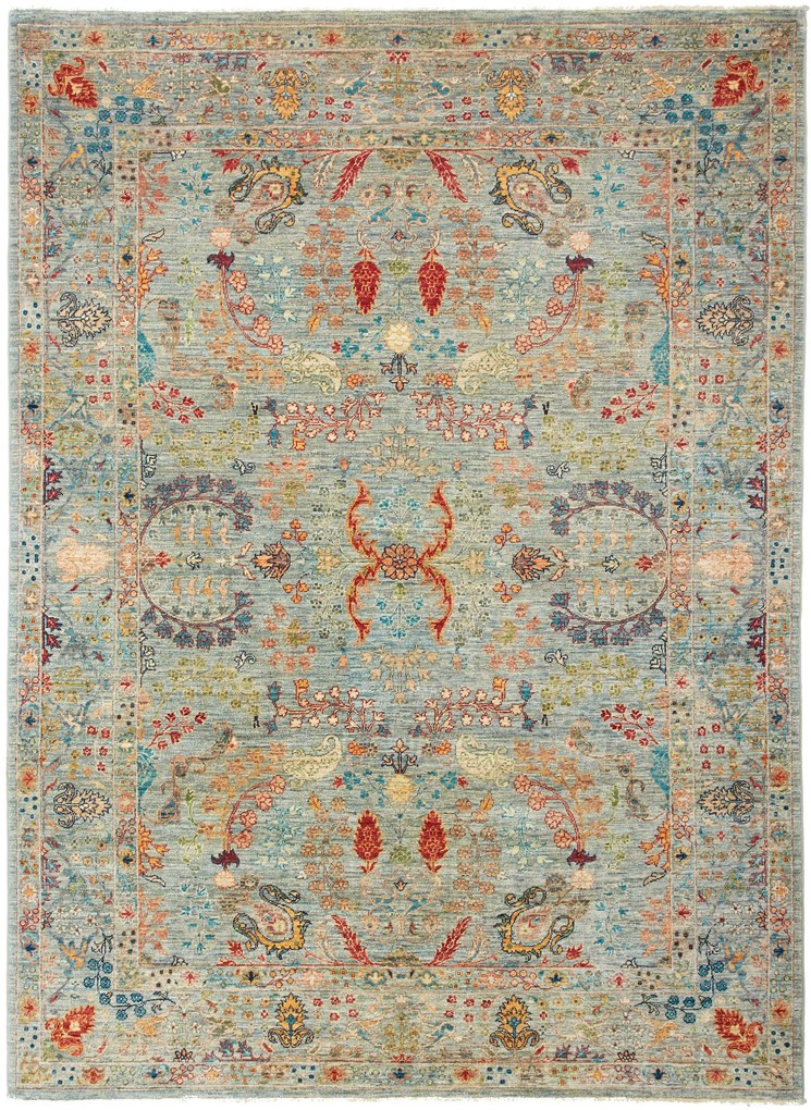 Samarkand Tappeto orientale 230 x 170 Grigio (Pakistan) Annodato A Mano