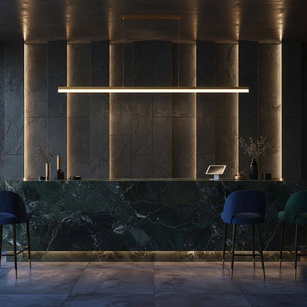 Lampada da soffitto LED APP1697-CP 200 cm Brush Gold