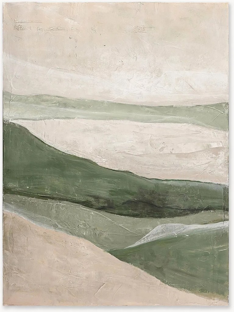 Quadro su tela dipinto a mano Green Field