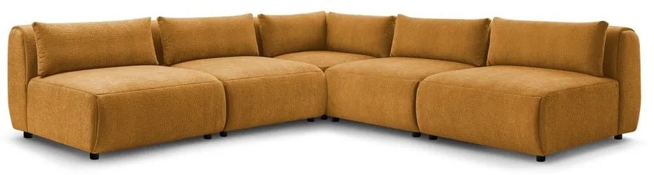 Divano angolare (variabile) in colore senape Jeanne - Bobochic Paris