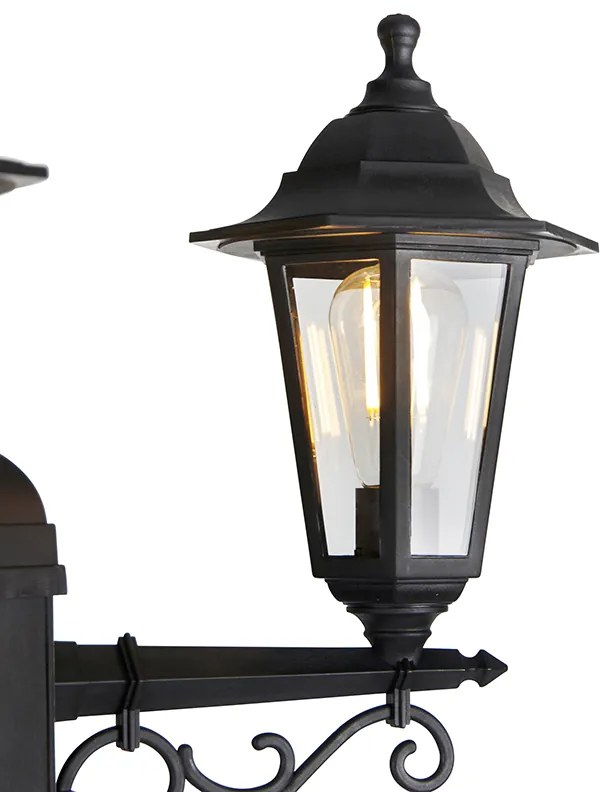 Lanterna da esterno smart nera a 3 luci con Wifi ST64 - New Haven