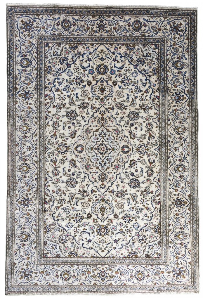 Kashan Tappeto persiano 200x290 Beige (Iran) Annodato A Mano