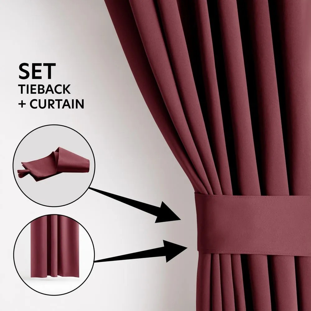 Tenda termoisolante/parzialmente oscurante burgundy 140x245 cm Kierra – Restilo