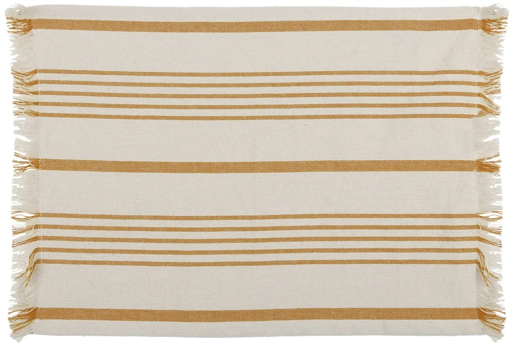 Tovaglietta cotone 35x45 cm tinto filo righe giallo