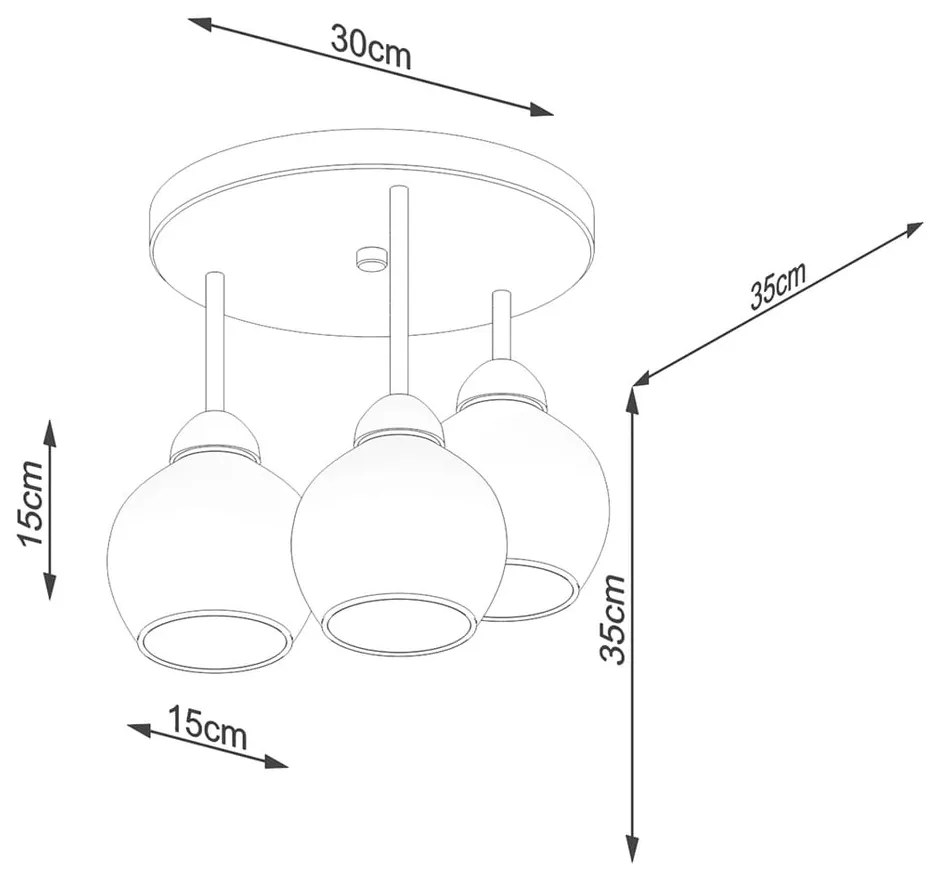 Lampada da soffitto nera ø 15 cm Grande - Nice Lamps