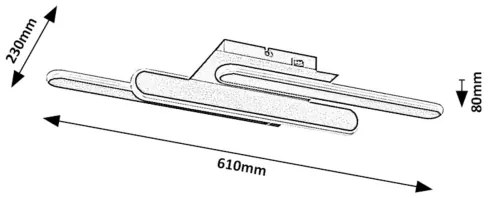 Rabalux 71051 - Plafoniera LED SINDRI LED/18W/230V