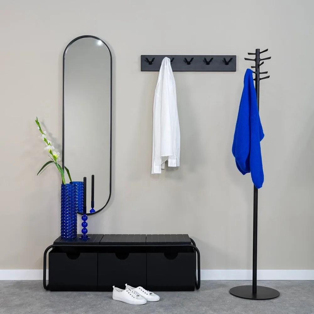 Appendiabiti nero in metallo 35x178 cm Pull – Spinder Design