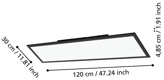 Eglo 900053 - Plafoniera LED dimmerabile SALOBRENA-Z LED/33,5W/230V nero