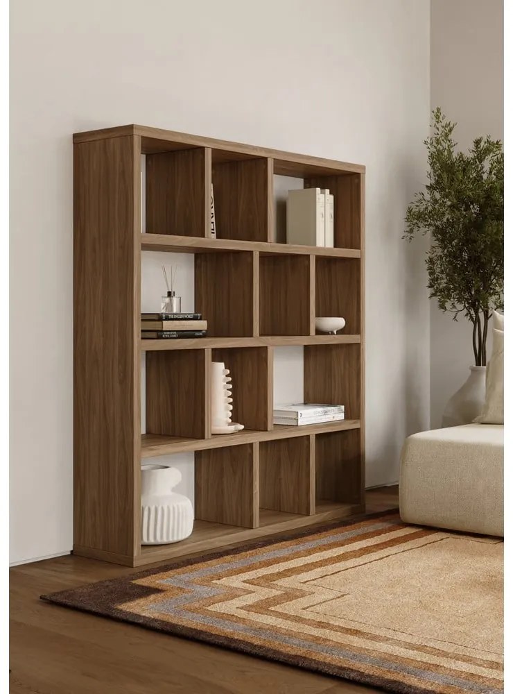 Libreria color legno effetto noce 150x159 cm Berlin - TemaHome