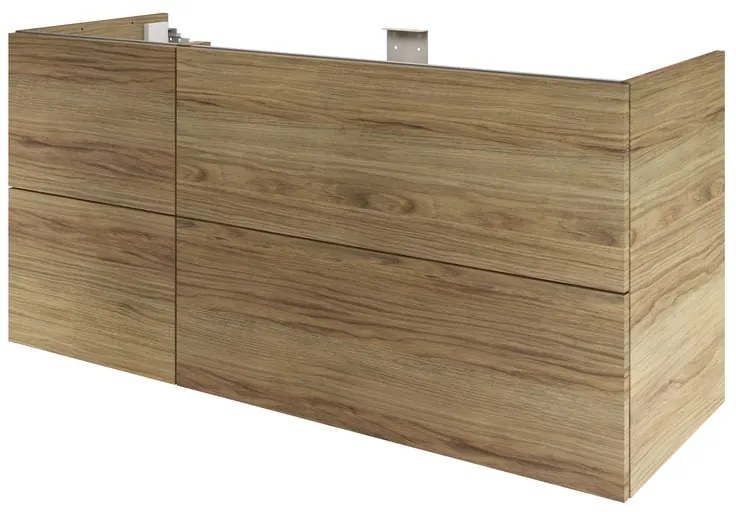 Mobile da bagno sospeso sotto lavabo L 135 x H 64 x P 48 cm lucido, 4 cassetti SENSEA Neo