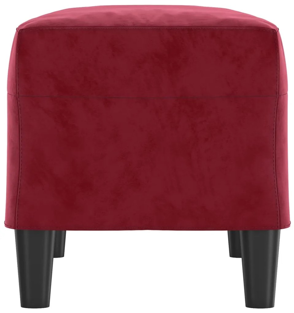 Panca rosso vino 70x35x41 cm in velluto