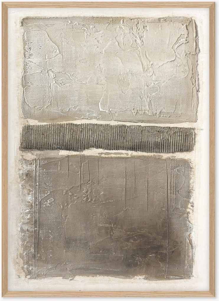 Quadro su tela incorniciato dipinto a mano Art Structure I