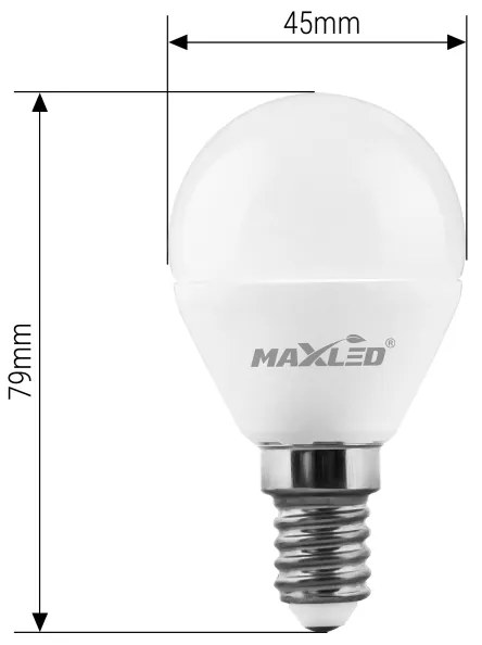 Lampadina LED G45 E14/7W/230V 4000K