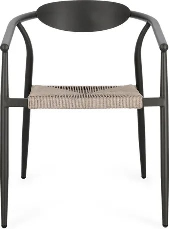 Sedia Da Esterno In Alluminio Con Braccioli Impilabile Linares Antracite Bizzotto