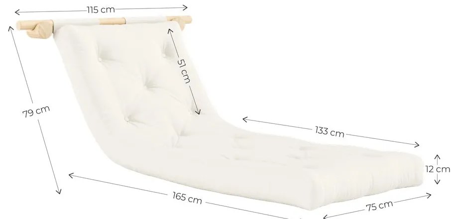 Poltrona di colore naturale allungabile Hooked – Karup Design