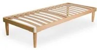 Rete a Doghe in legno di faggio Fissa Singola 105x190 H 32cm 105% Made in Italy