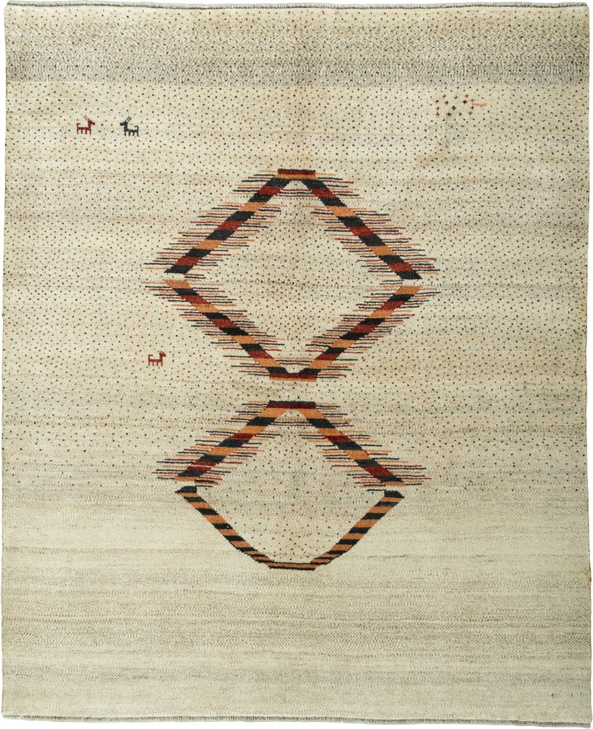 Gabbeh Tappeto persiano 210 x 170 Beige (Iran) Annodato A Mano