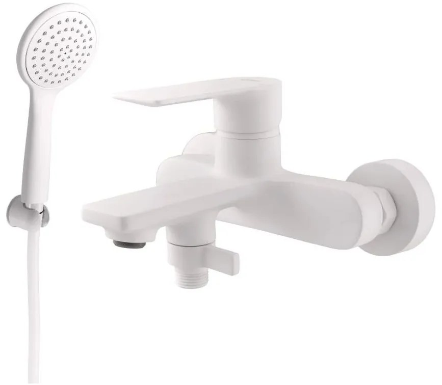 RAV Slezák NL154.5/1BMAT - Set per vasca con miscelatore NIL, bianco opaco