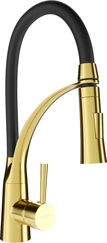 Mexen Aster rubinetto da cucina, oro/nero - 73450-57