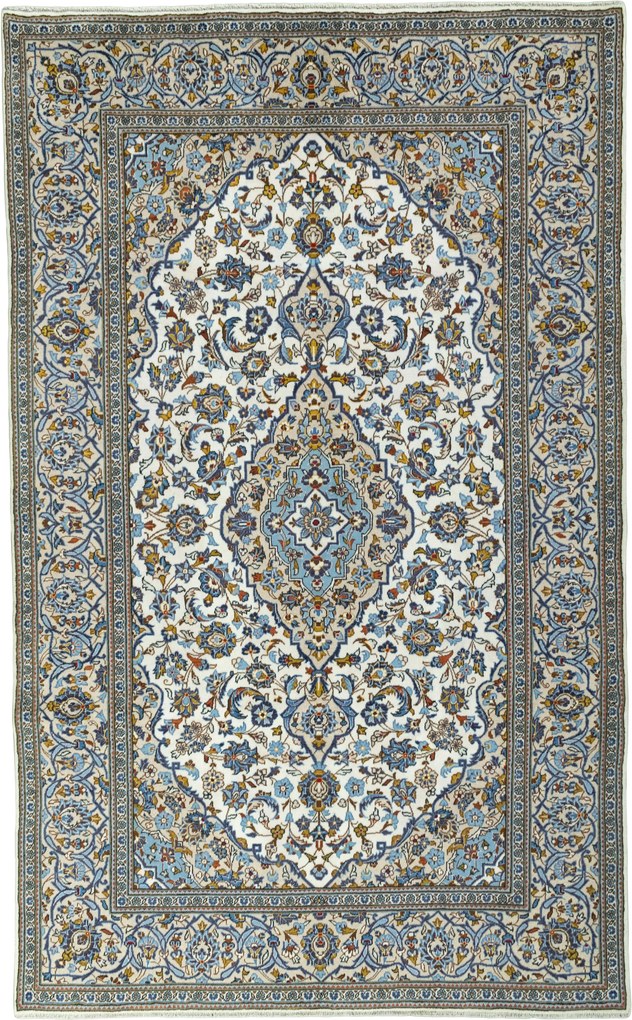 Kashan Tappeto persiano 200x320 Beige (Iran) Annodato A Mano