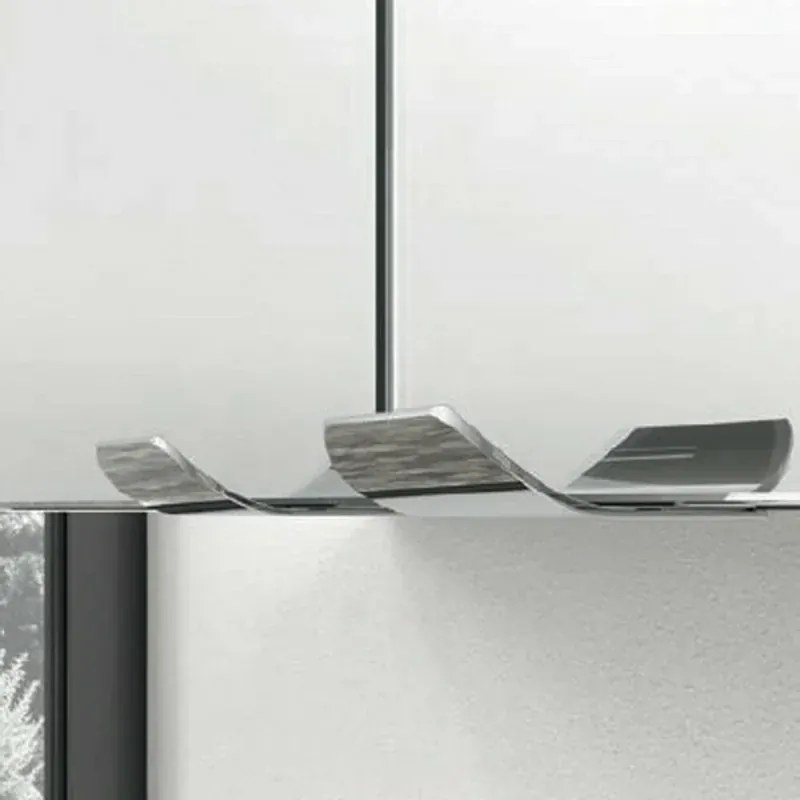 Mobile bagno a terra 80 cm Master bianco con lavabo e specchio contenitore