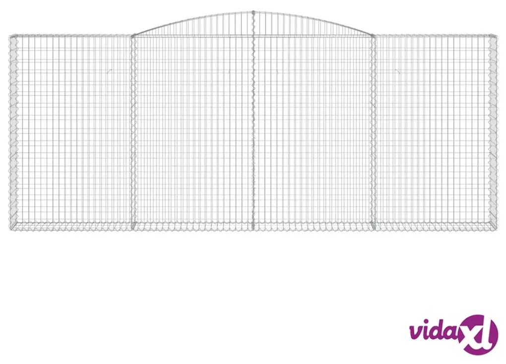 vidaXL Cesto Gabbione ad Arco 400x30x160/180 cm Ferro Zincato