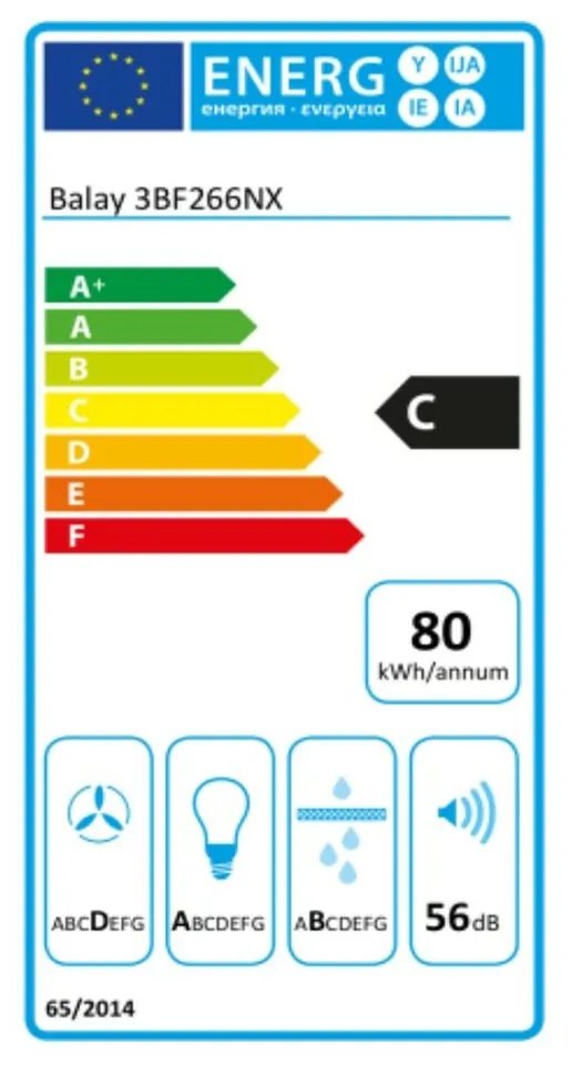 Cappa Classica Balay 3BF266NX 53 cm 590 m3/h 200W C Acciaio