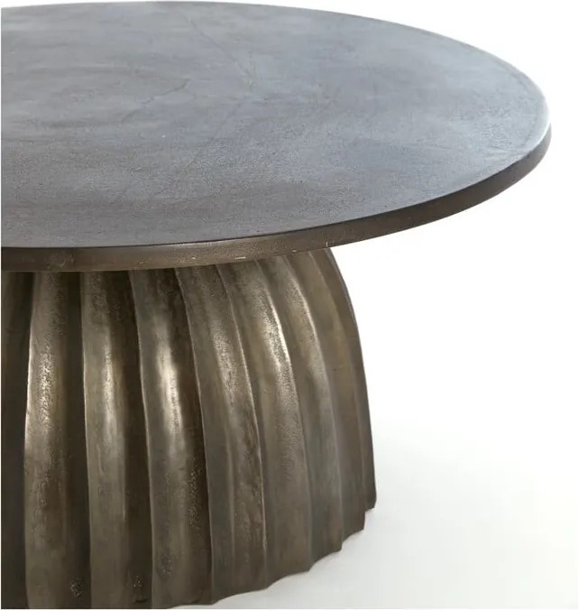 Tavolino rotondo in metallo ø 70 cm Veglia - Light &amp; Living