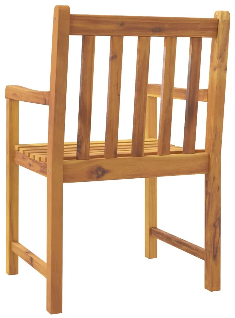 Sedie da Giardino 6 pz 56x55,5x90 cm Legno Massello di Acacia