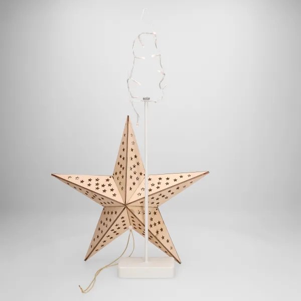 Brilagi - Decorazione natalizia a LED, stella 62x40 cm, alimentazione 3xAA