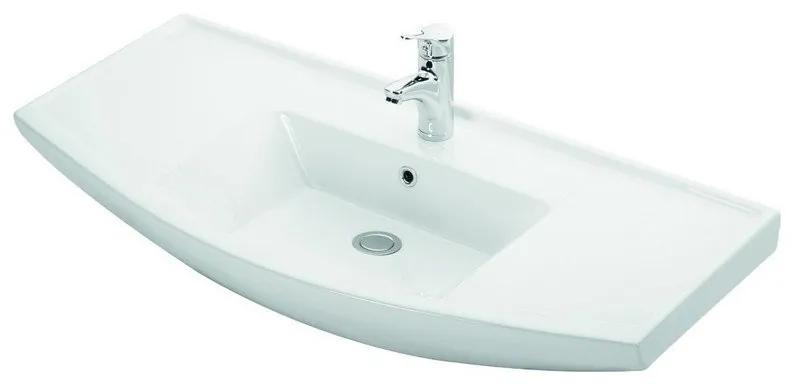 Kamalu - lavabo bagno sospeso 100 cm in ceramica litos-bn10