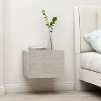 Comodino Grigio Cemento 40x30x30 cm in Truciolato cod mxl 30508