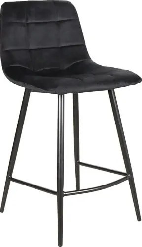 Sgabello da bar Mila H2 in nero - h87 cm