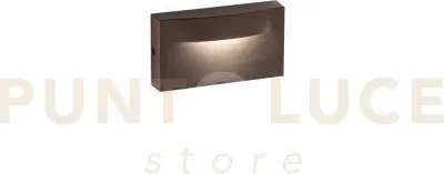 Applique led mobula bronzo in alluminio 8w 1100lm 3000k ip65 420x18...