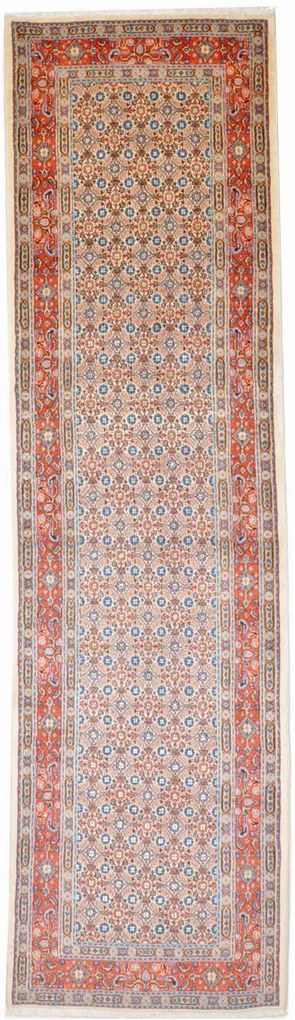 Moud Tappeto 80 x 290 Beige (Iran) Annodato A Mano
