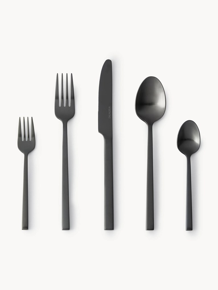 Set di posate spazzolate opache Shine, varie misure