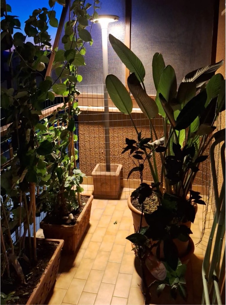 Lampione Solare da Giardino 2000 Lumen "LMS-2000" Palo Incluso