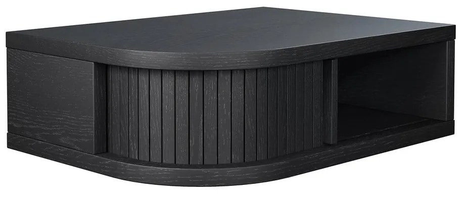 Comodino nero con effetto rovere Farsta – Woodman