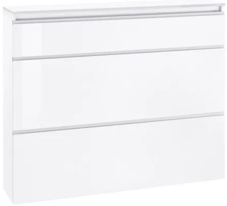 Scarpiera Da Ingresso 3 Ante 120x26x108 Bianco Laccato 24 Paia Magic Made in Italy