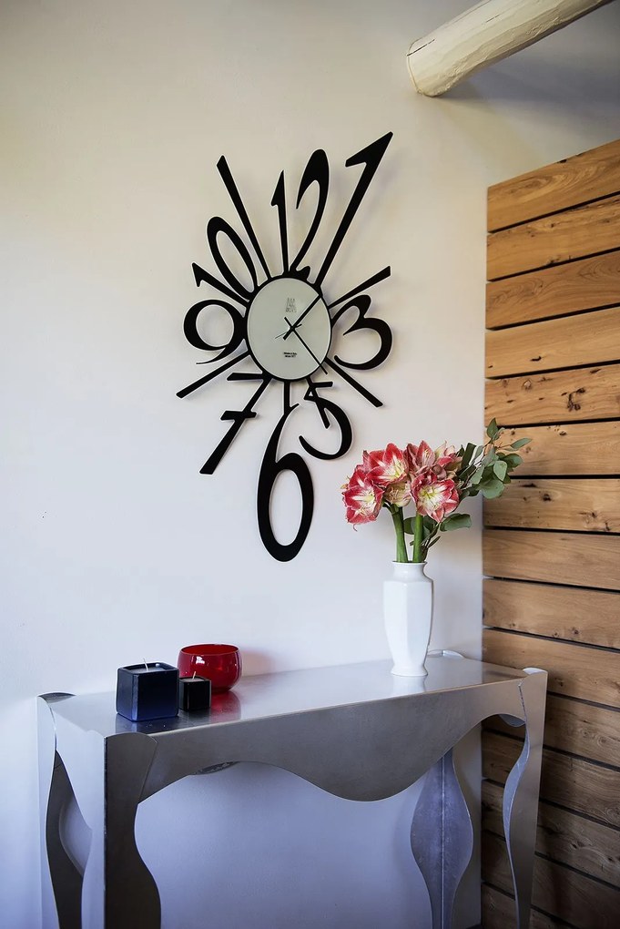 Orologio da parete irregolare Big Bang - Nero