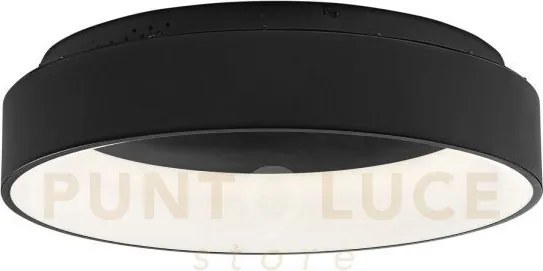 Plafoniera led noah nera 60w 8000lm cct 3000k 4000k 6500k  ip44 60x...