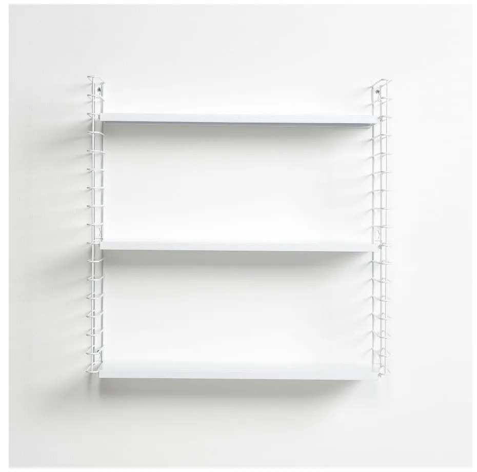 Scaffale a 3 piani con ripiani bianchi, larghezza 70 cm Libro - Metaltex