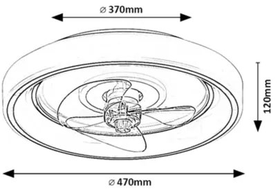 Rabalux 71009 - Ventilatore da soffitto dimmerabile a LED HORACIO LED/67W/230V + T