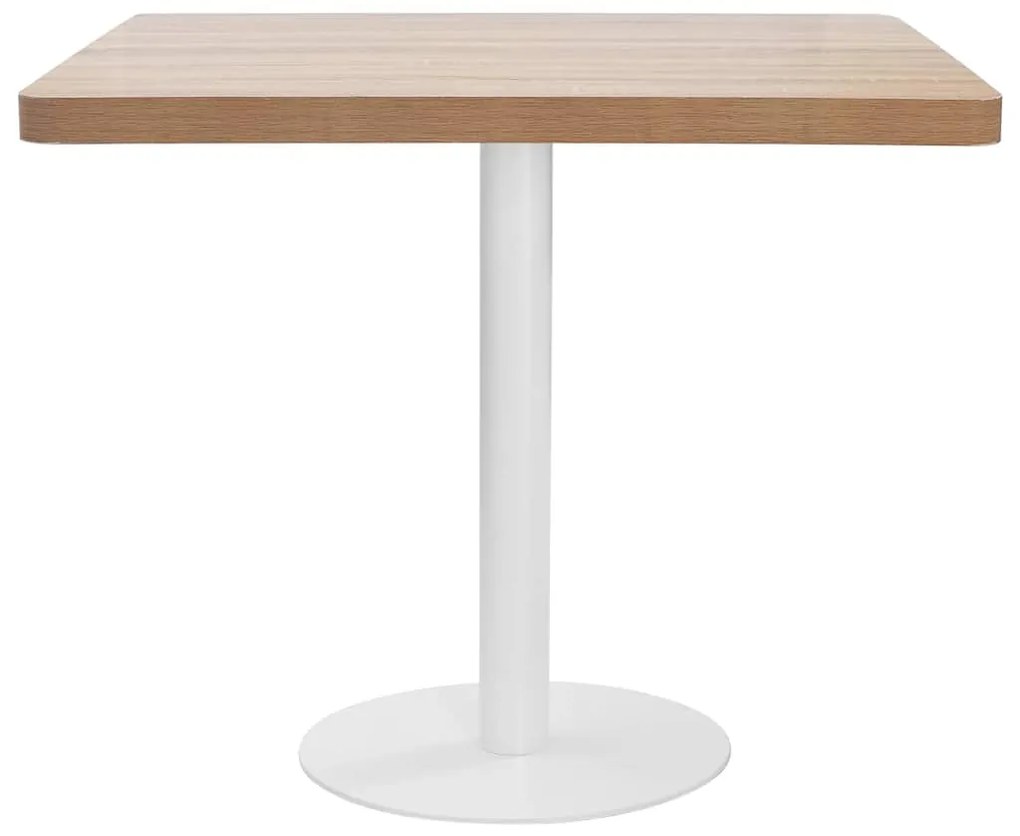 Tavolo da bistrot marrone chiaro 80x80 cm in mdf