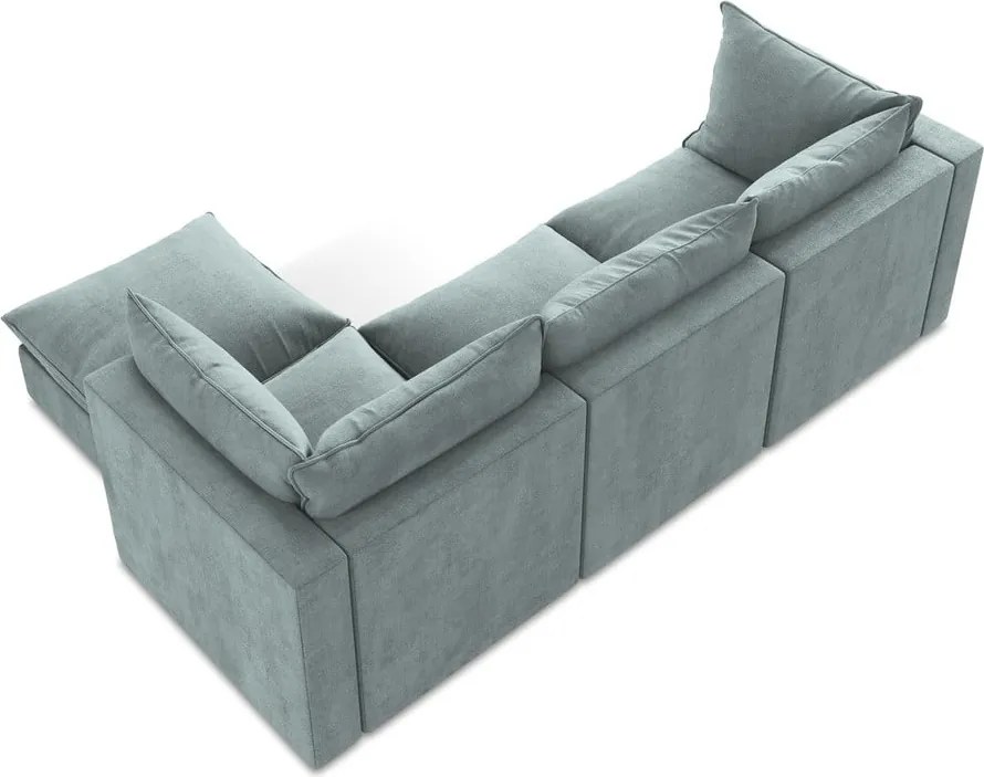 Divano angolare blu (con penisola a destra/con chaise lounge) Manao – Makamii