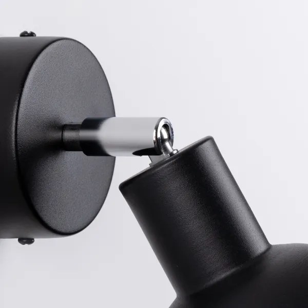 Sollux SL.1316 - Faretto da parete ELBA 1xE27/15W/230V nero