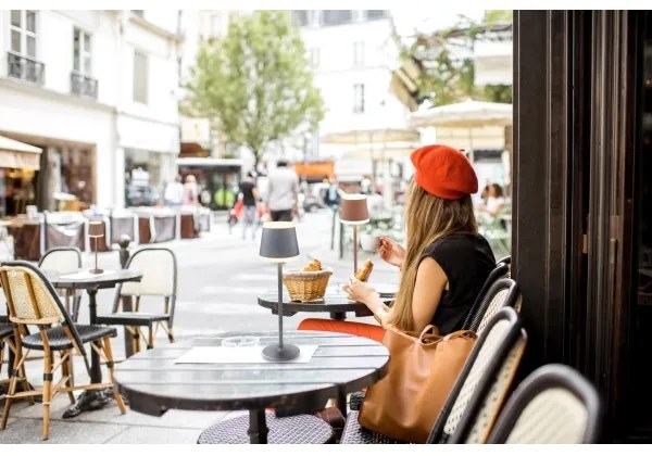 Globo 58433G - Lampada da tavolo LED dimmerabile RIDLEY LED/4,6W/3,7V 3000K grigio