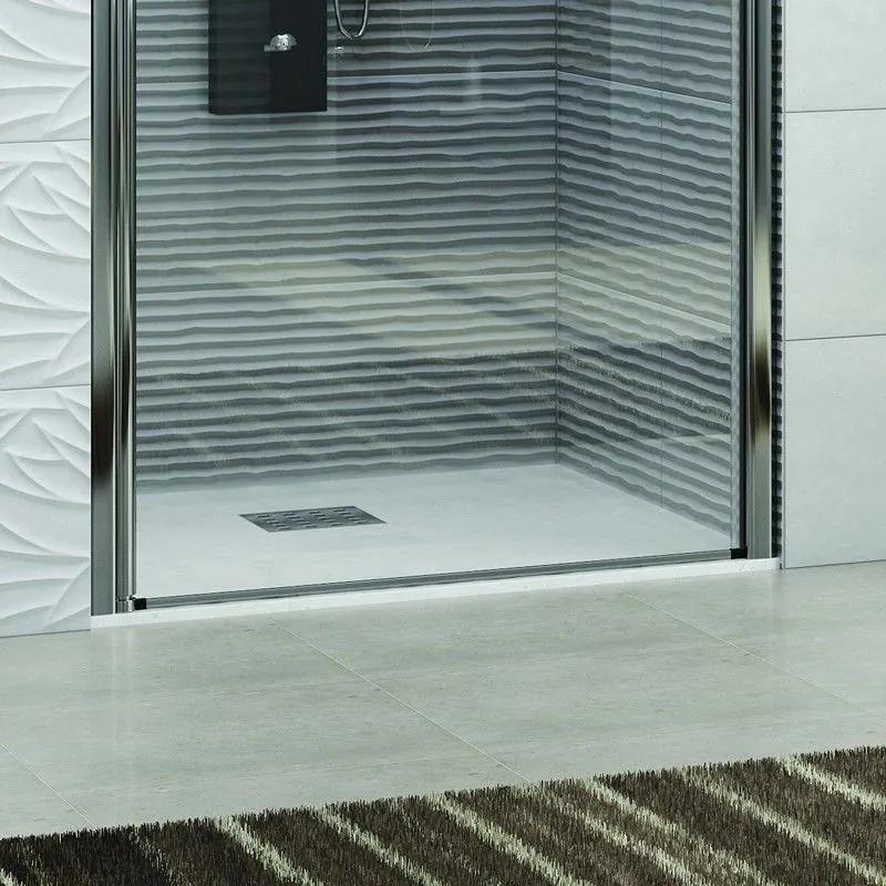 Kamalu - porta doccia battente 95cm vetro trasparente | ks2800n