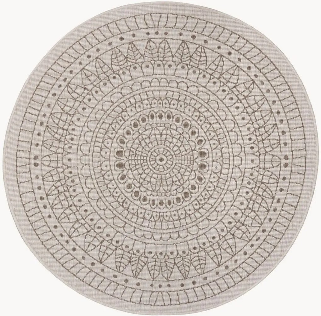 Tappeto rotondo reversibile da interno-esterno Porto