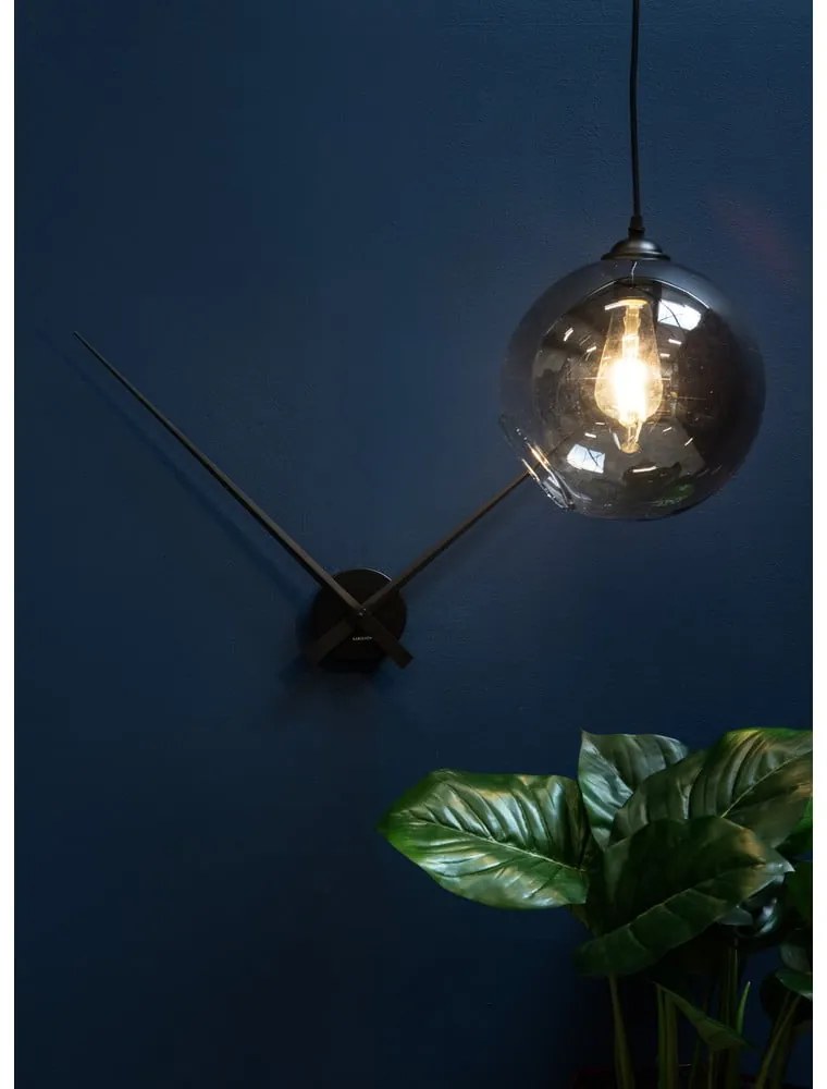 Orologio da parete nero Little Big Time - Karlsson